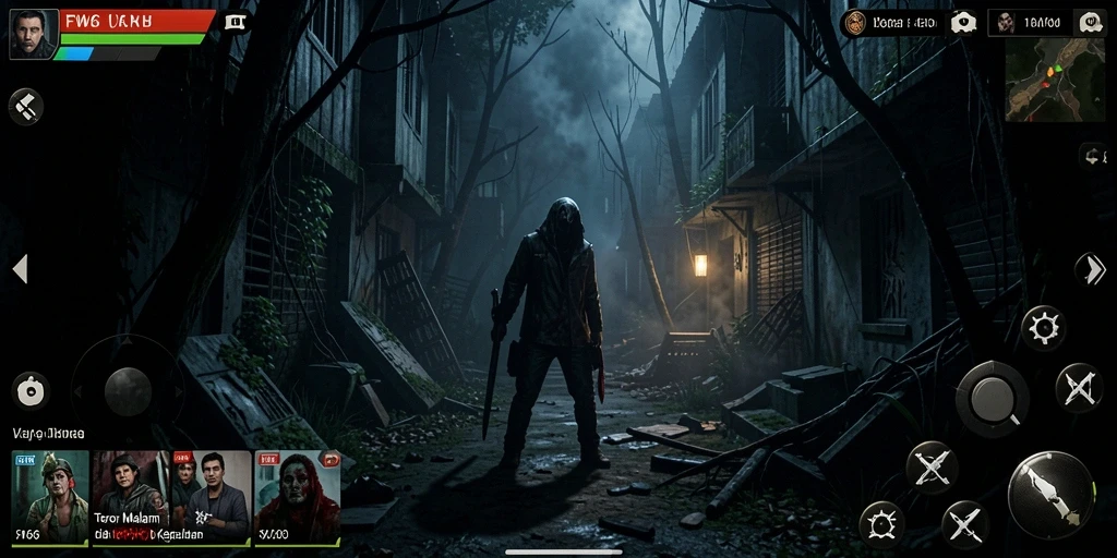 Tampilan mencekam gameplay FW66 dengan suasana horor yang mengintimidasi.