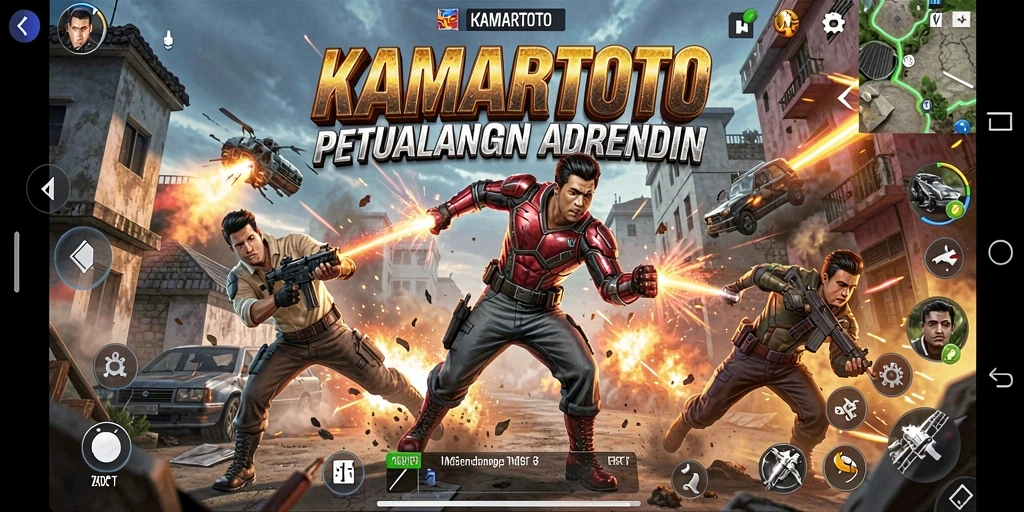 Tampilan menegangkan dari gameplay KAMARTOTO dengan aksi yang cepat.
