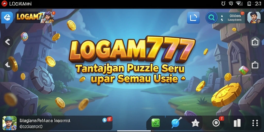 Gameplay memukau LOGAM777 dengan tantangan puzzle yang menarik.