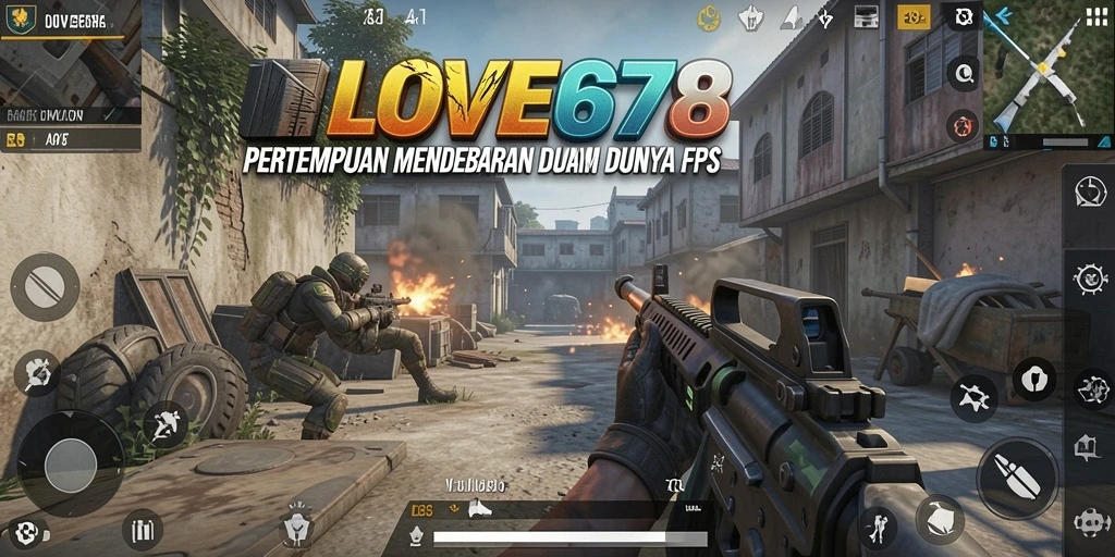 Tangkapan layar LOVE678 menunjukkan aksi tembak-menembak yang seru dan mendebarkan.