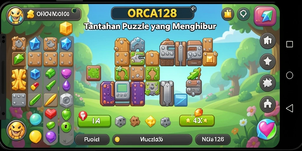 Tangkapan layar gameplay <strong>ORCA128</strong> menunjukkan tantangan Puzzle yang menarik dan interaktif.