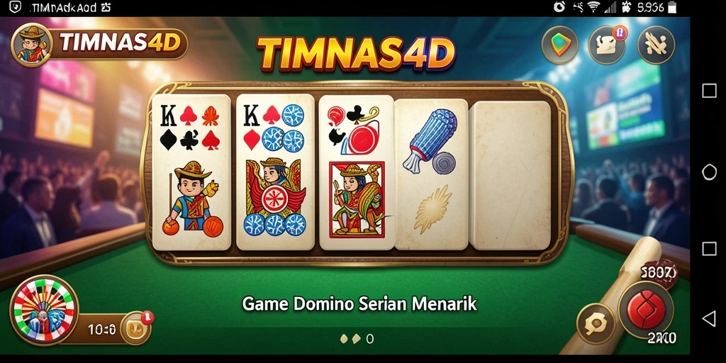 Tampilan gameplay Domino di TIMNAS4D yang seru dan menarik.