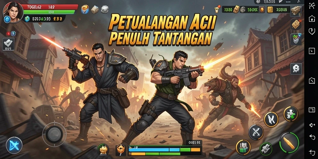 Tangkapan layar TOGEL62 menampilkan karakter beraksi dalam pertarungan seru.