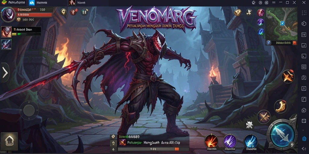 Tangkapan layar utama dari gameplay menakjubkan VENOM889.