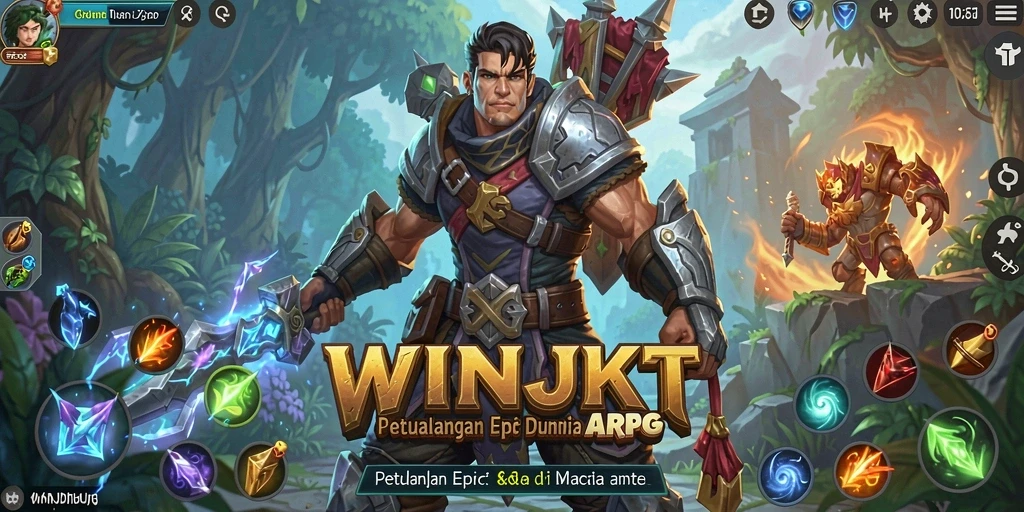 Tampilan gameplay <strong>WINJKT</strong> dengan aksi seru dan grafis yang menawan.